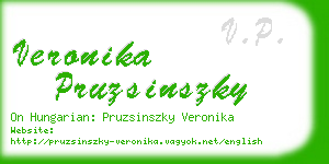 veronika pruzsinszky business card